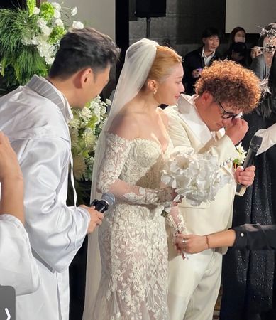 ▲▼納豆、依依婚禮，阿Ken感性落淚全被拍。（圖／翻攝自IG）