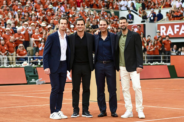 ▲▼法網致敬納達爾，4大天王納達爾、費德勒、喬科維奇和穆雷再次同框。（圖／達志影像／美聯社）