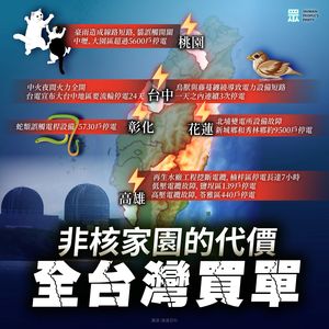 籲綠放下意識形態 民眾黨:誠實告訴人民「怎麼撐過缺電危機」