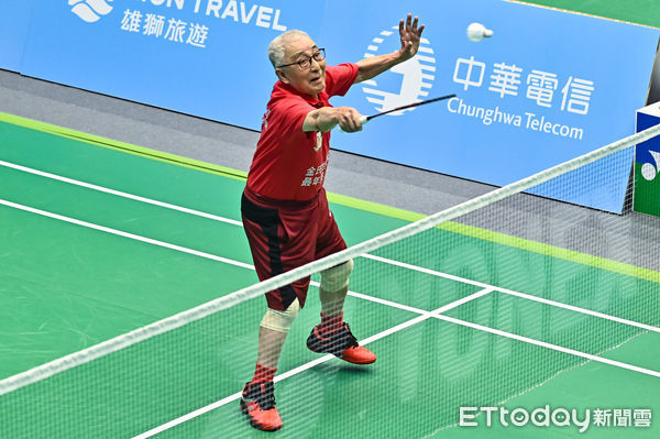 ▲▼2025世壯運羽球，104歲頑童林友茂。（圖／記者李毓康攝）