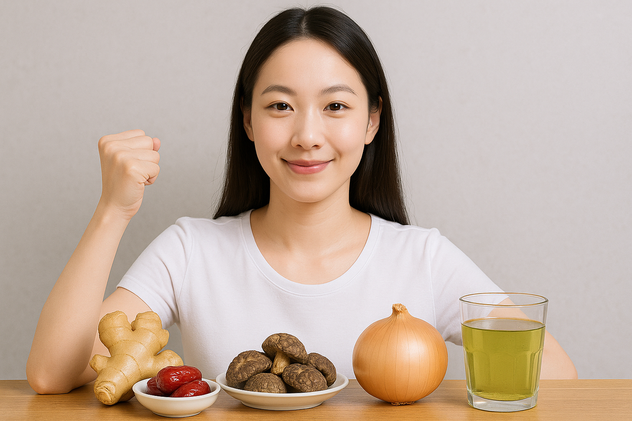 天氣濕熱多變易感冒？5種食材增強抵抗力。（圖／ai）