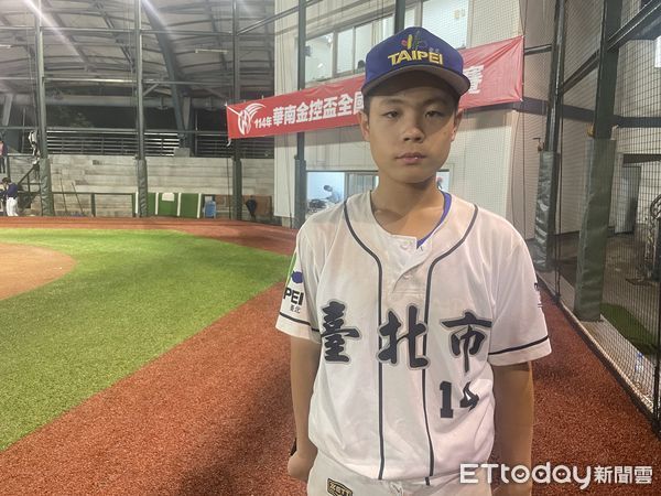 ▲華南盃少棒台北市李權恩。（圖／記者楊舒帆攝）