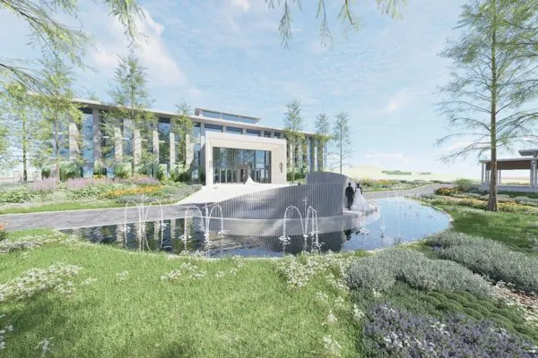 ▲雲品國際宣布更名為「芳庭路壹號莊園 managed by 君品Collection」，預計2026年第一季完工,雲品將進駐台中北屯區富貴天心特區複合式開發案。（圖／雲品國際提供）