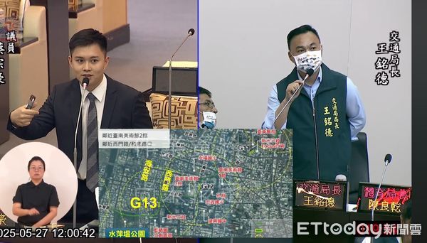 ▲蔡宗豪在市政總質詢中火力全開，針對財劃法預算、交通建設與婦幼政策逐一點名。（圖／記者林東良翻攝，下同）