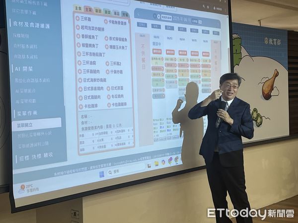▲▼教育部委託成大王振興特聘教授團隊研發「AI開菜系統」，可滿足學生成長營養所需，且節省時間。（圖／記者許敏溶攝）