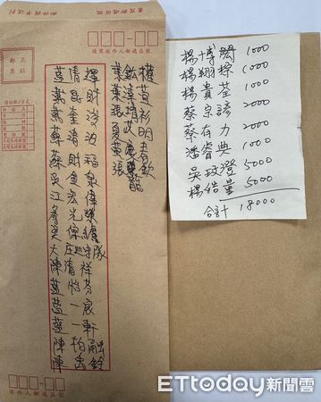 ▲枋寮警分局員警捐款助人              。（圖／記者陳崑福翻攝）