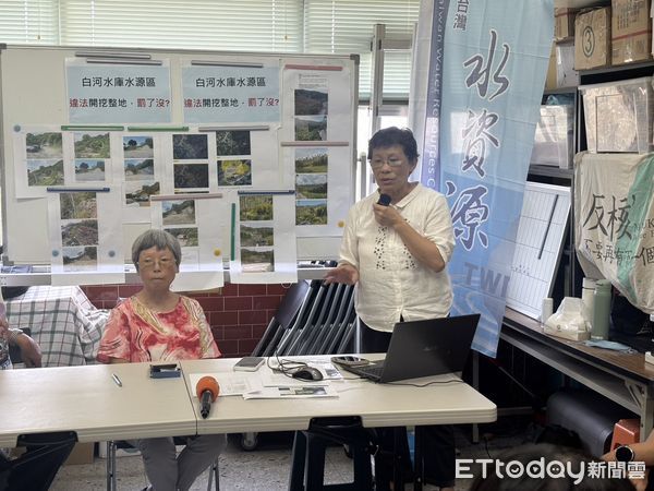 ▲白河水庫上游水源區驚見大規模整地，環團憂廢棄物掩埋恐加劇淤積污染。（記者林東良翻攝，下同）