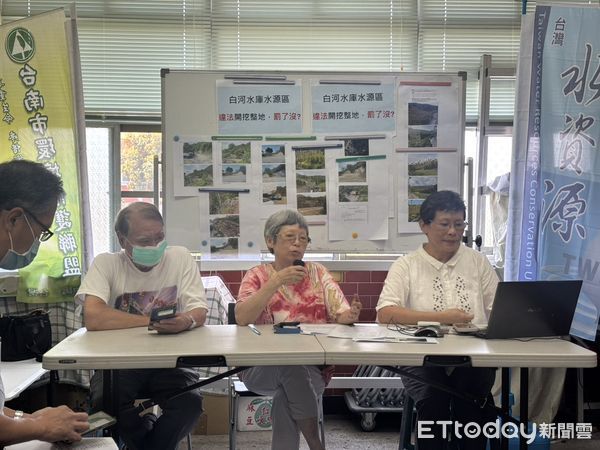 ▲白河水庫上游水源區驚見大規模整地，環團憂廢棄物掩埋恐加劇淤積污染。（記者林東良翻攝，下同）