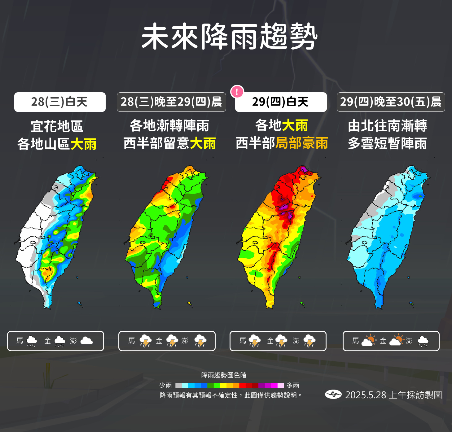 ▲▼未來一周天氣趨勢。（圖／氣象署提供）