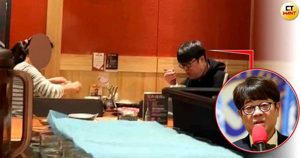 臺北市立大學校長邱英浩被目睹與公關中心L姓女主任，兩人於今年清明連假4月6日下午5時許時在竹北大遠百用餐。（圖／民眾提供）