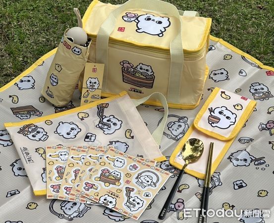 ▲丸亀製麵與人氣插畫角色爽爽貓攜手合作「春日野餐趣」聯名商品，限時4天享換購85折。（圖／丸亀製麵提供）