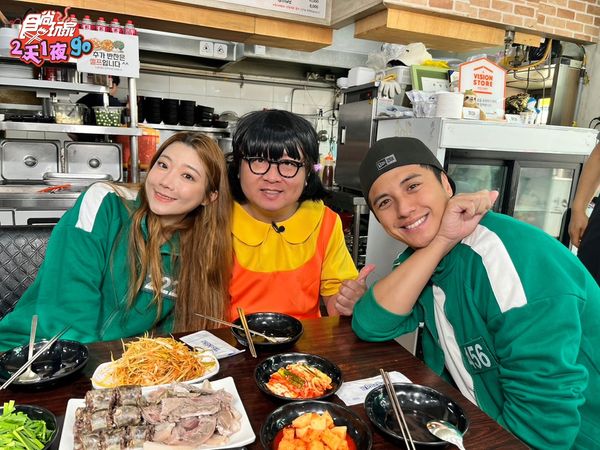 ▲依依(左起)納豆跟曾子余前進南北韓邊界。（圖／記TVBS）