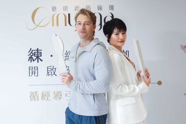 ▲法比歐擔任Ginyoga旗艦店出席嘉賓。（圖／Ginyoga瑭琪筋經瑜珈提供）