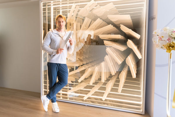 ▲法比歐擔任Ginyoga旗艦店出席嘉賓。（圖／Ginyoga瑭琪筋經瑜珈提供）