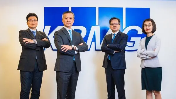 ▲▼KPMG安侯建業成立啟動「躍動大南方資產創新平台」，主席陳俊光(左二)、執行長施威銘(左三)率金融服務產業協同主持人陳世雄(左一)、亞太業務發展中心協同主持人廖月波(右一)等專業團隊，共同攜手在地與海外企業，創新南方產業生態圈。。（圖／KPMG提供）