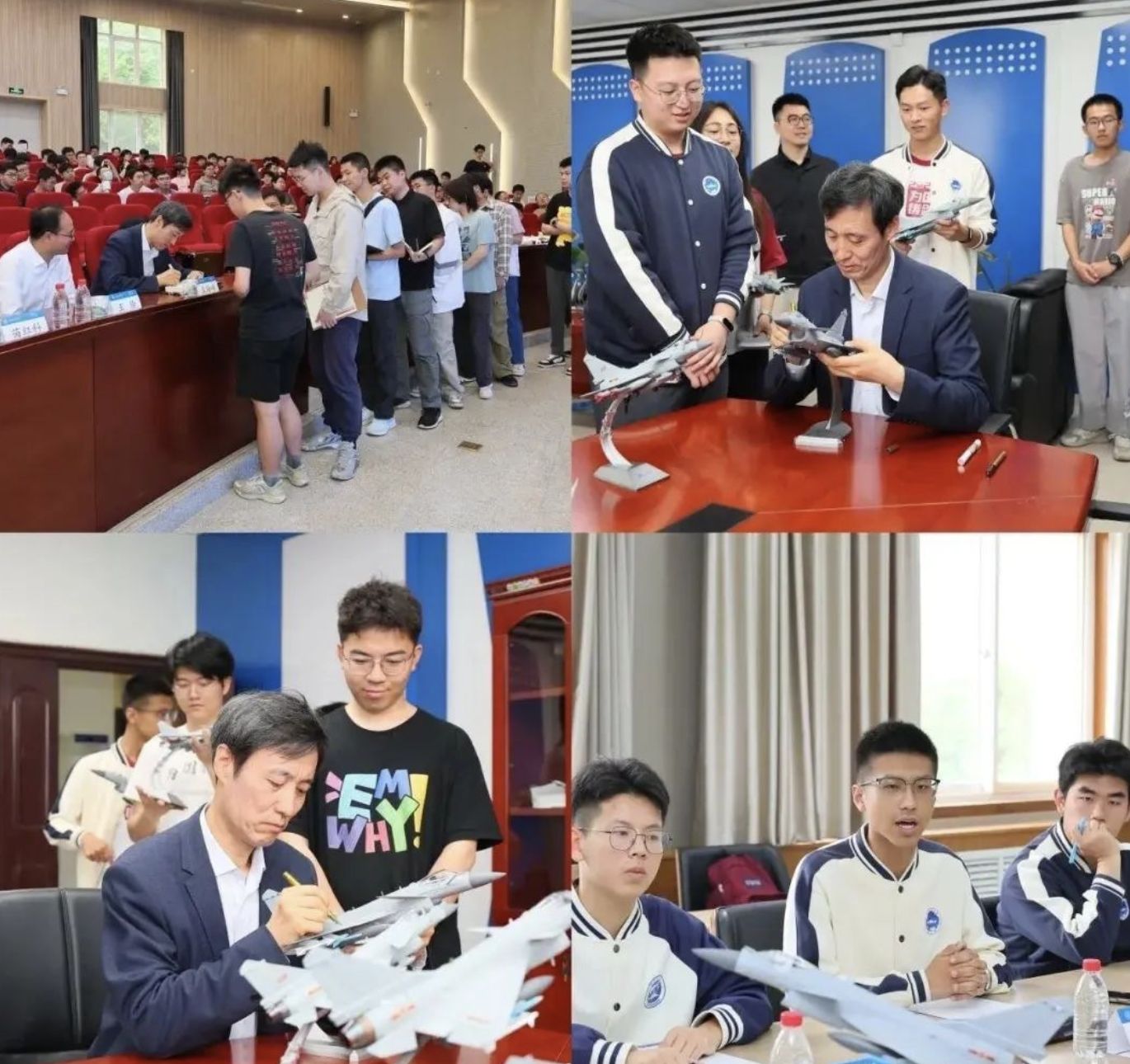 ▲大陸殲-10C戰機總師王海峰返回母校西北工業大學演講。（圖／翻攝光明網）