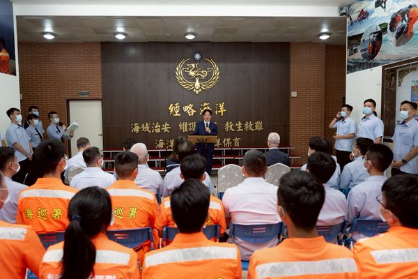 ▲▼總統賴清德29日勗勉海巡署第二巡防區指揮部。（圖／總統府提供）