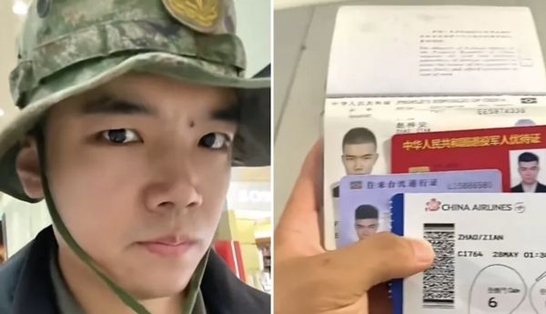 ▲▼解放軍混入桃機？陸委會：已掌握身分。（圖／翻攝網路）