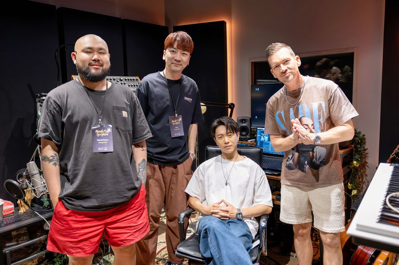 ▲▼ 韋禮安領軍師弟柏霖、閻奕格逾十多位歌手前進「2025 國際音樂創作營暨工作坊」。（圖／文策院/WCM提供）