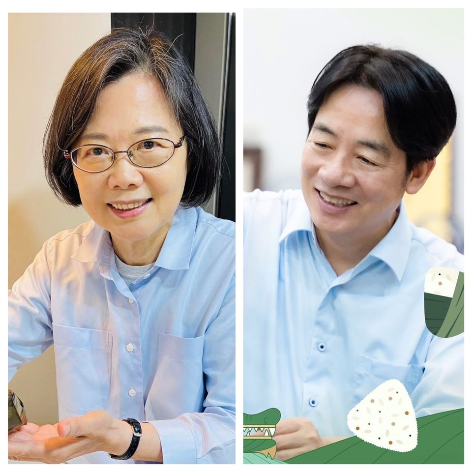 端午玩諧音梗！賴清德幸福「接粽而來」　小英「粽所皆知」澱粉控