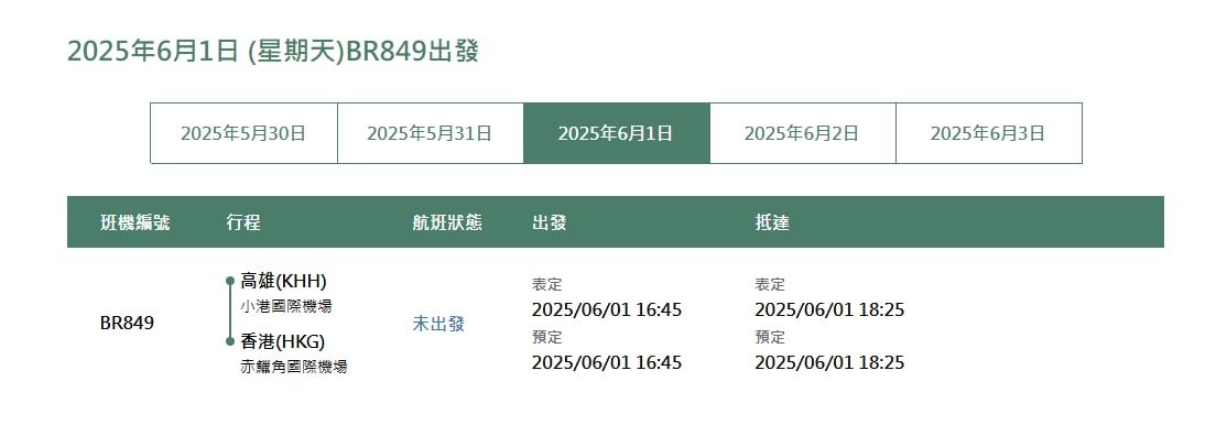 ▲▼長榮班機「疑煞車異常」卡在跑道被拖車拉走　高雄飛香港延誤。（圖／翻攝自長榮官網）