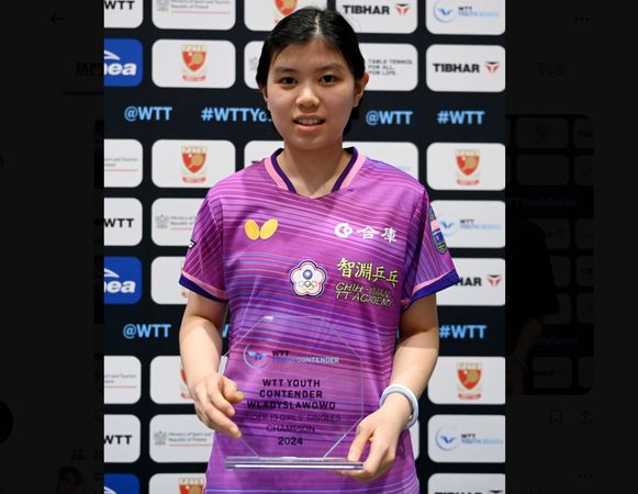 ▲▼台灣17歲桌球新星葉伊恬。（圖／翻攝自X／World Table Tennis）