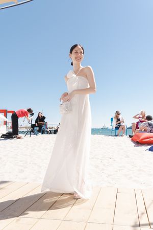 ▲袁子芸（右）與温貞菱組隊參加世壯運排球團體混合項目。（圖／力天娛樂提供）