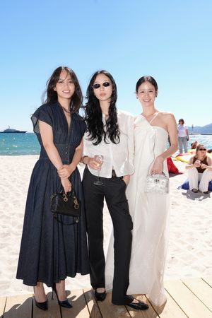 ▲袁子芸（右）與温貞菱組隊參加世壯運排球團體混合項目。（圖／力天娛樂提供）