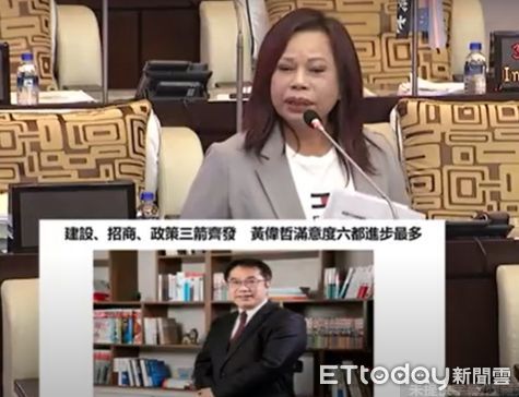 ▲台南市議員曾培雅於總質詢中力促「東停28」拍板定案，整合東區行政機能。（記者林東良翻攝）