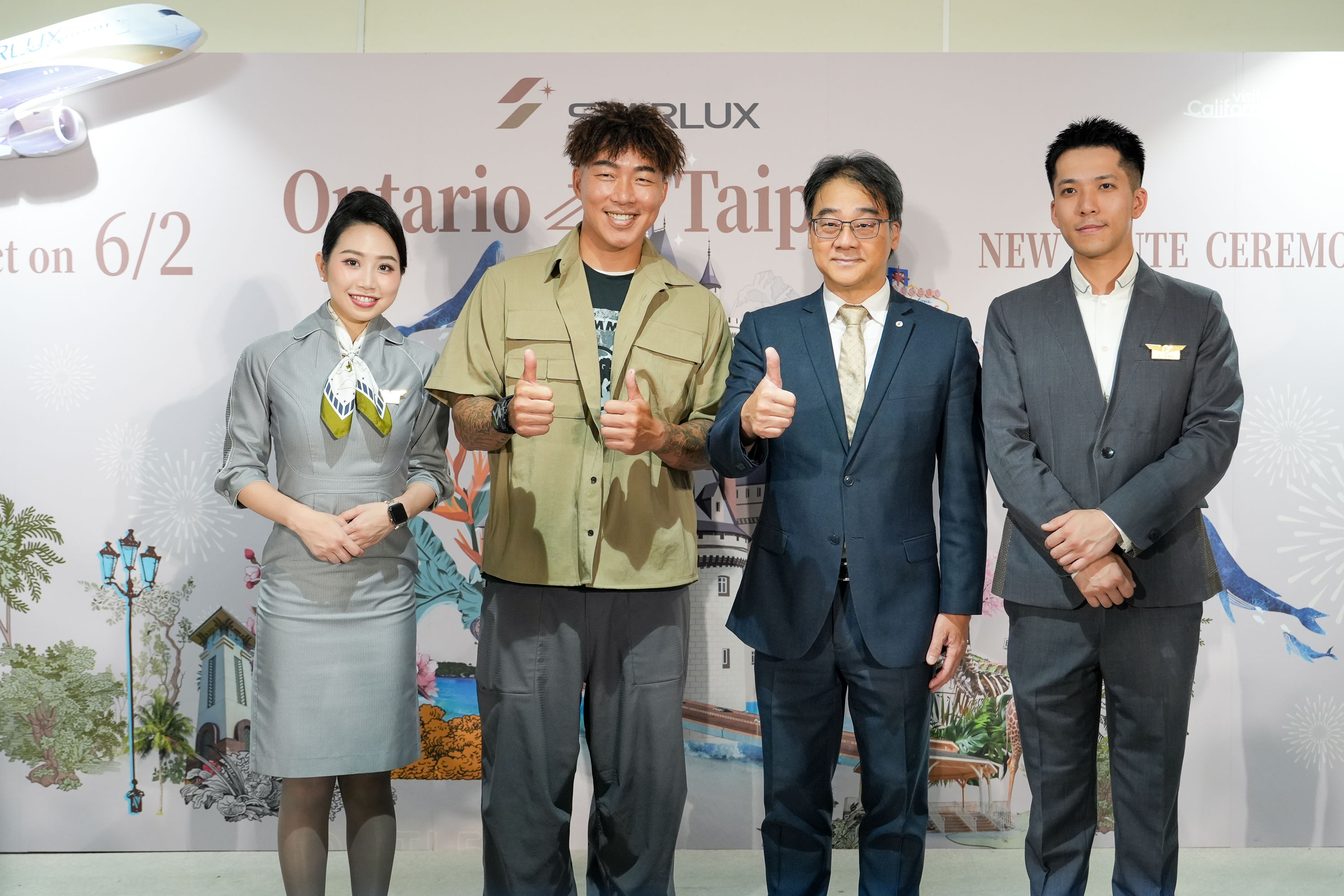 ▲▼星宇航空每週四班直飛加州安大略，航線大使郭泓志開球助陣。（圖／星宇提供）