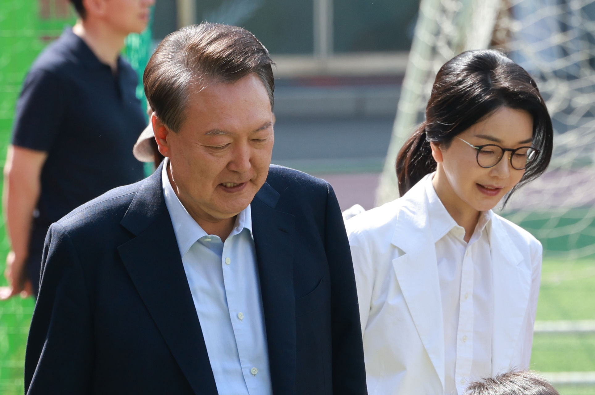 ▲▼南韓前總統尹錫悅、金建希夫婦3日上午在首爾完成投票。（圖／達志影像）