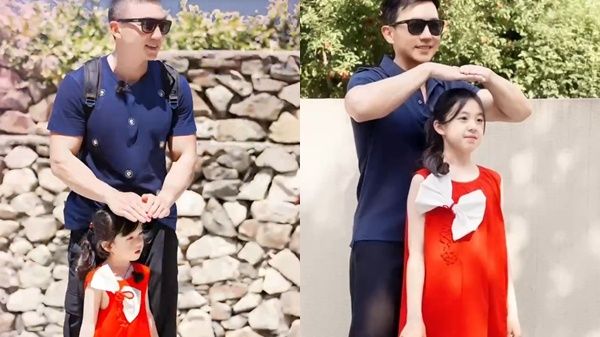 ▲《爸爸去哪兒》小泡芙暴風抽高！　劉畊宏隔8年神還原：當然抱得動。（圖／翻攝自劉畊宏小紅書）