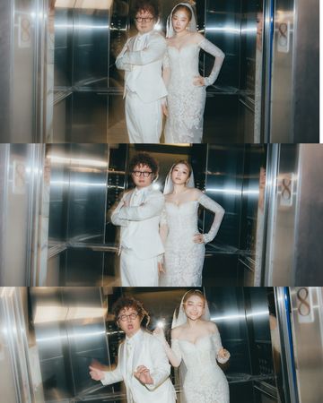 ▲▼納豆、依依婚禮 。（圖／翻攝自臉書）