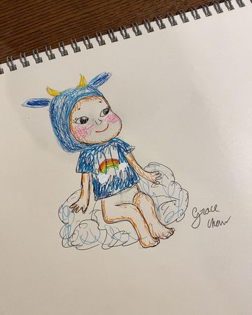 ▲▼「包子妹」Grace長大了。（圖／翻攝自Threads）