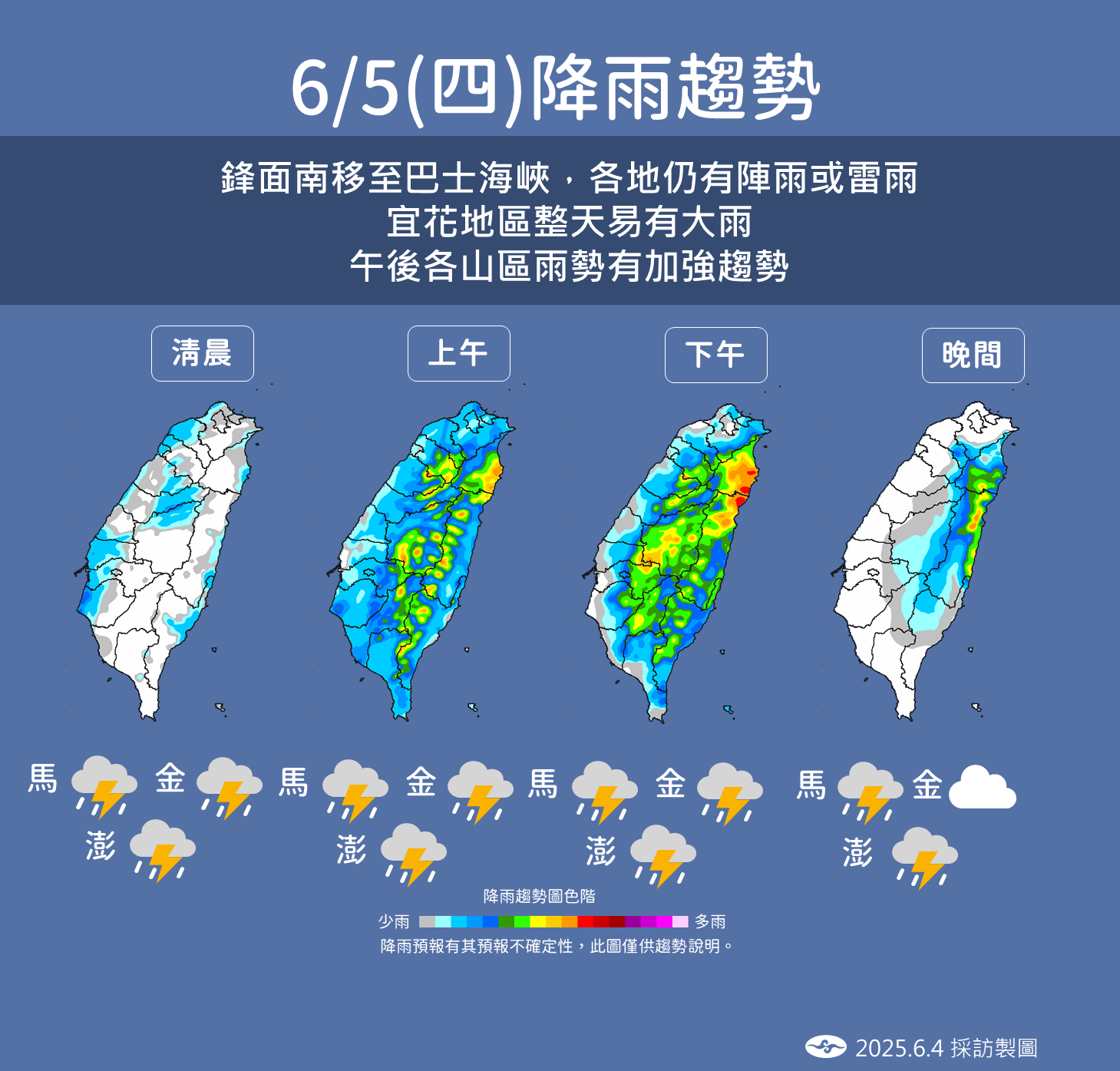 ▲▼未來一周天氣趨勢。（圖／氣象署提供）