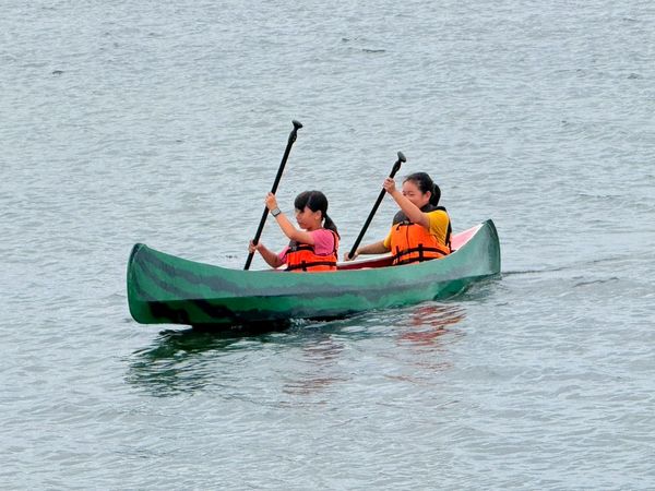 ▲澎湖五德國小「西瓜號」啟航。（圖／記者郭世賢翻攝）