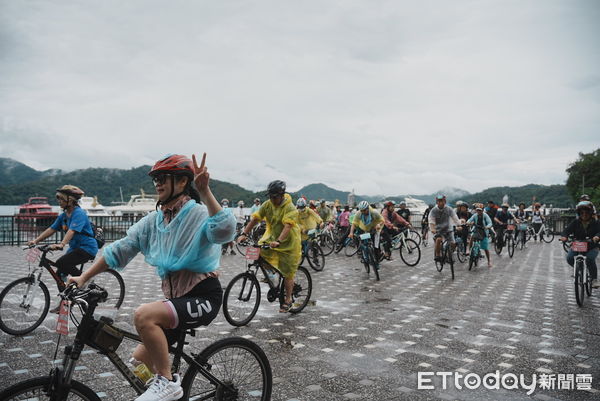 ▲日月潭響應2025世界自行車日，綠色騎士低碳出發。（圖／日月潭國家風景區管理處提供）