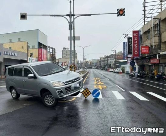 ▲彰化彰南路庇護島1個月被撞4次。（資料圖／警方提供）