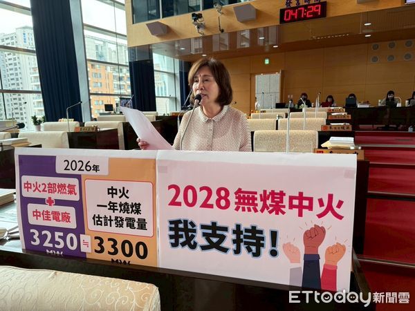 ▲盧秀燕談及中火無煤發電。（圖／記者游瓊華攝）