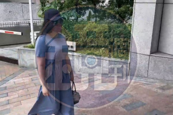 自稱替王文洋生兒子的宋女穿連身洋裝、戴帽子及墨鏡至法院作證，強調兒子是王文洋親骨肉。