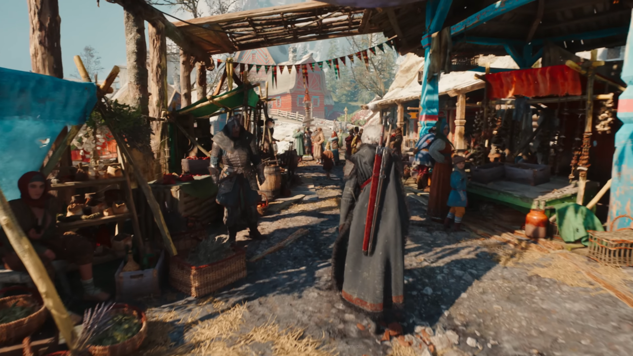 ▲▼《巫師4》UE5技術影片展現畫面上可容納300個NPC。（圖／翻攝自YouTube／The Witcher）