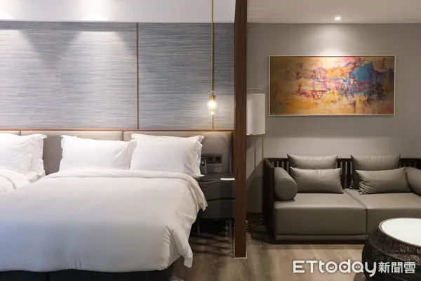 ▲日月潭湖畔的「力麗溫德姆溫泉酒店」屆滿周年，飯店特別推出「一週年泰棒了」主題慶典,日月潭力麗溫德姆溫泉酒店,力麗觀光董事長楊竫如,日月潭。（圖／記者彭懷玉攝）