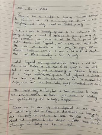 ▲▼JESSIE粉遭毆 KOALA。（圖／翻攝自Instagram／alaokxv）