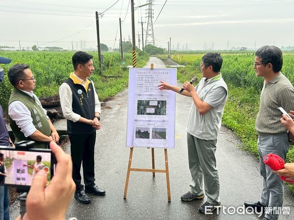 ▲立法委員劉建國邀集農業部長陳駿季、農田水利署長蔡昇甫、雲林縣議員至麥寮三盛村、北港扶朝里與番溝里進行實地勘查。（圖／記者游瓊華翻攝）
