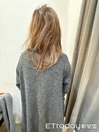 ▲林千又離開髮廊時頭髮還是亂的。（圖／林千又提供）