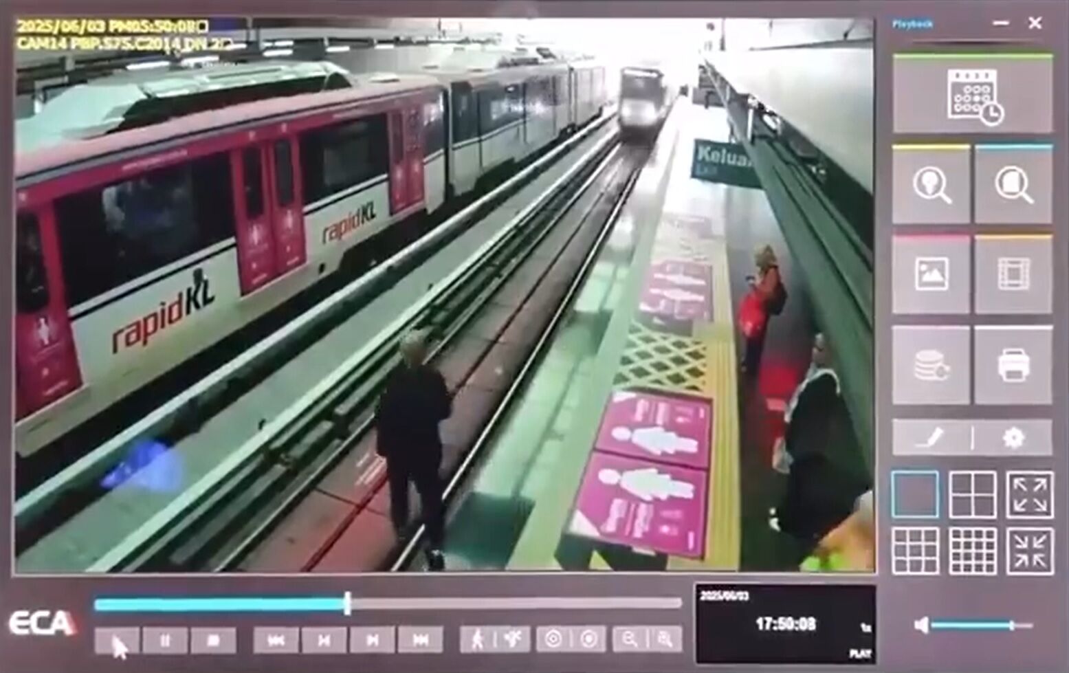 台男馬來西亞落軌案。（圖／翻攝自X）