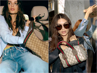 Gucci老花新成員大托特Giglio、迷你手提包！辣模Emily超燒街拍示範