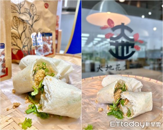 ▲▼家樂福獨家與桃園老字號「大地花生工坊」聯名合作，推出假日限定「大地花生捲冰淇淋」。（圖／業者提供）