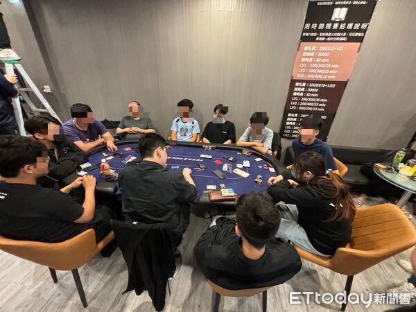 ▲大學校園週邊經營德州撲克吸引大學生，嘉縣警持票逮21人。（圖／記者翁伊森翻攝，下同）