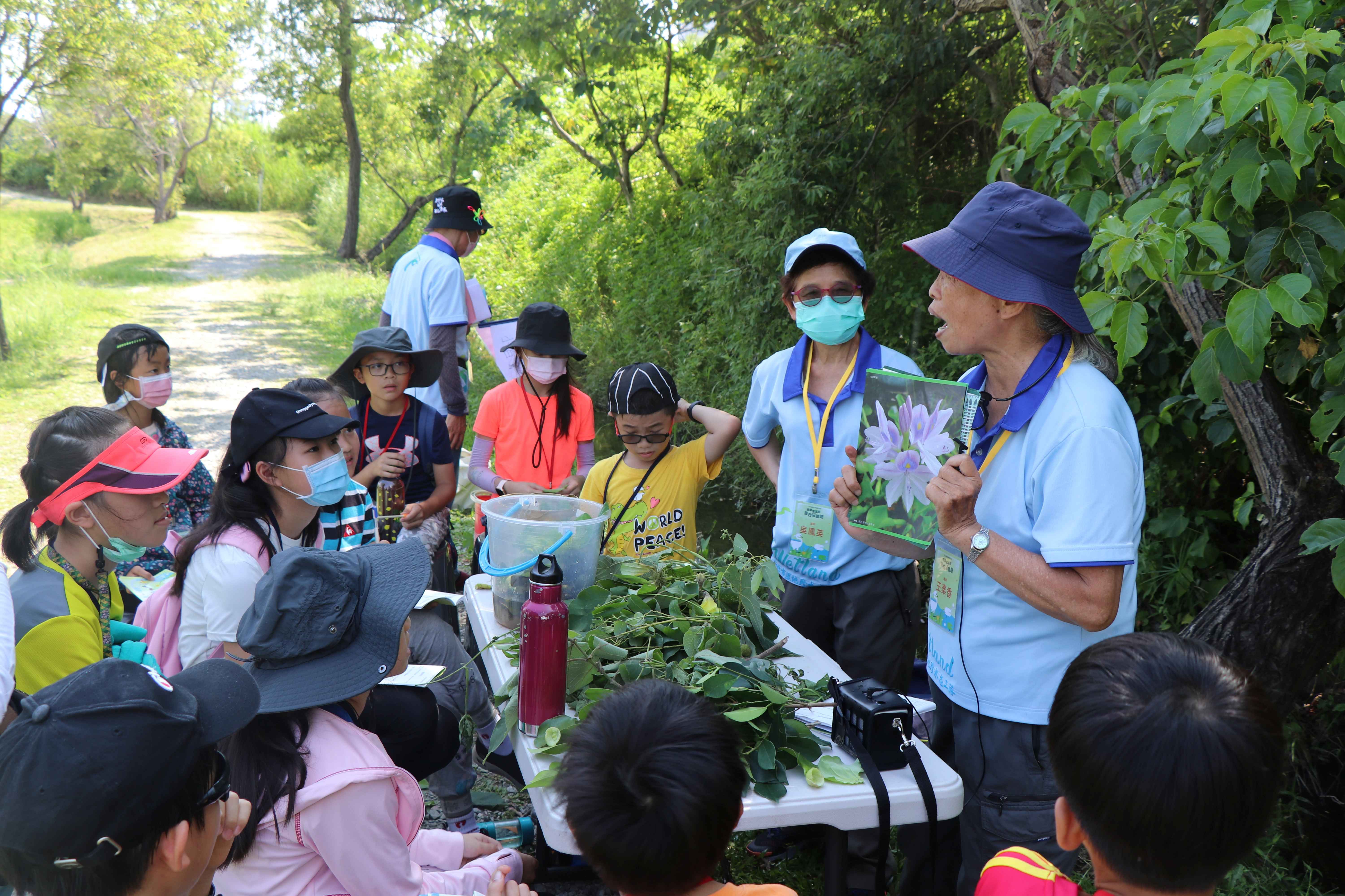 ▲新北濕地夏令營明開搶 國小生組隊挑戰任務。（圖／新北市高灘處提供）